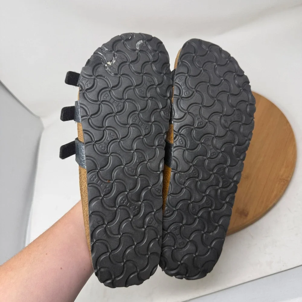 Birki's Birkenstock Xenia Gray Snakeprint Sandals Comfort Boho Womens 39 US 8